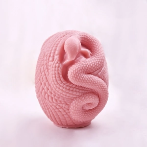 Realistic snake coiled egg silicone mold for DIY Halloween aromatherapy candles and plaster