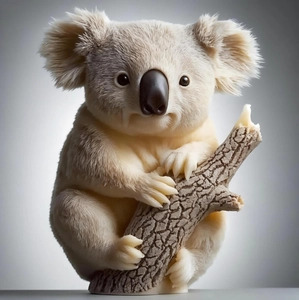 3D koala cylinder silicone mold for DIY candles and home decoration sculptures