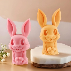 Cartoon Easter bunny silicone molds for DIY scented candles and gypsum ornaments