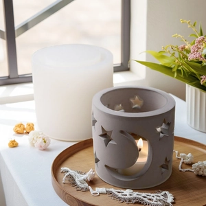 Star Moon Lampshade Silicone Mold DIY Candle Aromatherapy Plaster Diffuser Stone Home Decoration Handmade Craft Mold