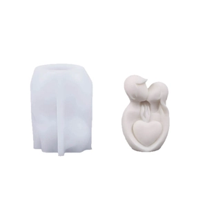 3D romantic couple kissing heart silicone mold for handmade aromatherapy candles