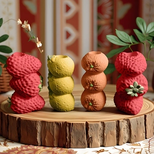 Stampi creativi in silicone per portacandele a forma di fragola, limone e arancia
