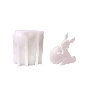 3D Καλούπι σιλικόνης πασχαλινό λαγουδάκι για DIY κεριά και γύψινα διακοσμητικά