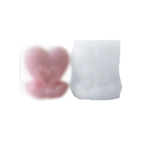 3D Heart Swan silicone mold for DIY scented candles, handmade soaps and resin crafts