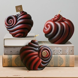 Molde de silicona corazón en espiral para velas aromáticas DIY y adornos de yeso