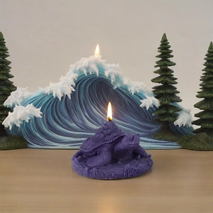 Set di stampi in silicone onda iceberg e tartaruga per candele e ornamenti fai da te