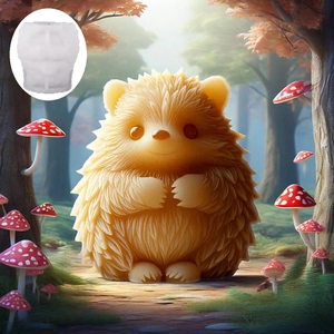 3D hedgehog silicone mold for DIY candles and cute animal mousse cake decorations