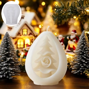 Hollow Christmas tree silicone mold for DIY aromatherapy candles and plaster ornaments