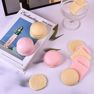 Ensemble de moules en silicone pour bougies et savons créatifs en forme de hamburger et macaron