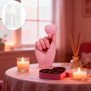 Moule en silicone geste de la main cœur pour bougies parfumées et artisanat en résine