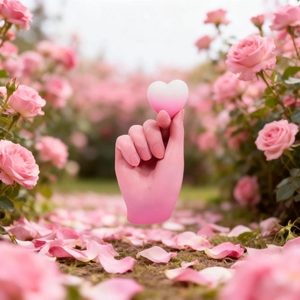 Moule en silicone cœur pour bougies DIY et artisanat sur fond de roses romantiques