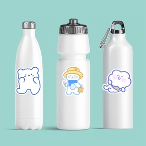 50 autocollants de dessin animé myrtille pour gourdes et ordinateurs, étanches et mignons