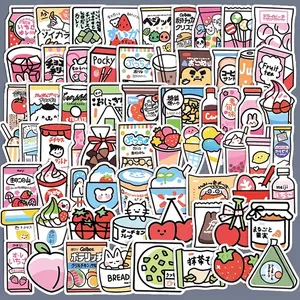 Adesivi Snack Giapponesi Kawaii Simpatici Decalcomanie Impermeabili in PVC per Decorazione Fai-da-te Scrapbook Laptop Bottiglia Custodia Telefono