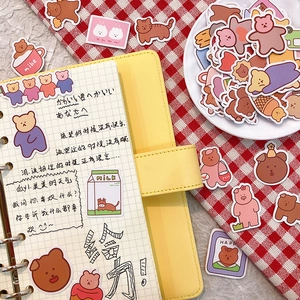 100 autocollants d'animaux mignons avec ours et chat pour la décoration de journaux DIY