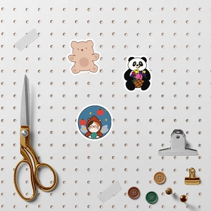 90pcs cute ins style cartoon stickers featuring bears and pandas for journal decor
