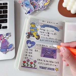 73 pieces of cute purple aesthetic stickers for scrapbooking and journal decoration