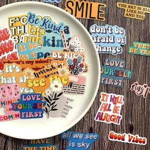 Motivational English Quote Stickers Waterproof Vinyl Decals For Laptop Phone Case Scrapbook Journal DIY Decoration