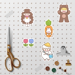 80 piece cartoon girl and animal stickers set for DIY scrapbooking and cup decoration