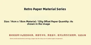 Detail view of 14x18cm vintage library theme 120g offset paper material specifications