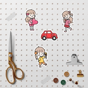 Set di adesivi per bambine carine per scrapbooking fai-da-te e decorazione diari