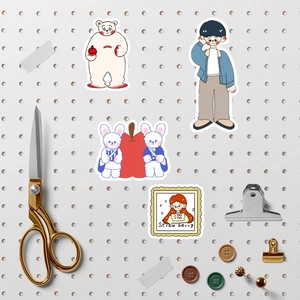 Kreative 80-teilige süße Cartoon-Aufkleber für DIY-Scrapbooking und Dekoration von Bechern