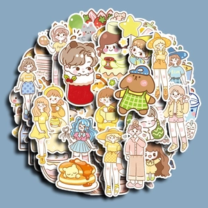 80pcs cute cartoon character stickers for DIY scrapbooking and creative deco