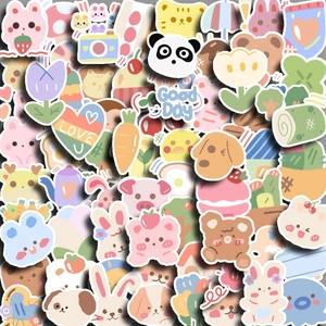 Cute Cartoon Bear Cookie Stickers For Scrapbooking DIY Journal Photo Album Kids Decorative Stationery Decals