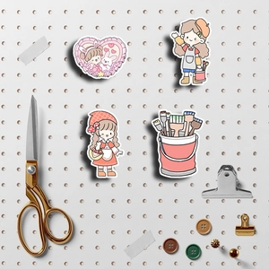 Simpatici adesivi a cartoni animati impermeabili per scrapbooking e valigie da bimba