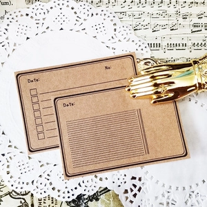 Autocollants en papier kraft vintage pour junk journal avec grilles et zones de date TN