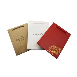 Sacchetti Regalo in Carta per Gioielli Minimalisti Con Manici Per Pendenti Braccialetti Borsa Imballaggio in Cartone per Feste