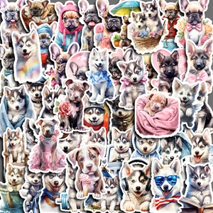 Cute Dog Cartoon Stickers Waterproof Vinyl Puppy Decals For Laptop Phone Case Luggage Journal Scrapbooking DIY Decoration