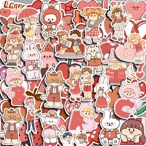 Cute Cartoon Character Waterproof Stickers For Laptop Phone Case Scrapbook Journal DIY Stationery Decorative Stickers