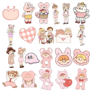 70pcs Cute pink peach stickers for scrapbooking and waterproof laptop decoration