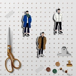 Set de 50 autocollants imperméables pour garçons avec illustrations de mode pour tablettes
