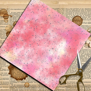Pink watercolor starry sky pattern decorative paper for scrapbooking and DIY crafts