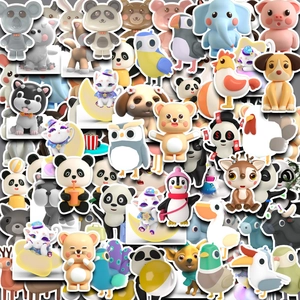 Cute Cartoon Animal Stickers 3D Effect For Water Bottle Laptop Phone Case DIY Decoration Waterproof Decals Stationery Gift