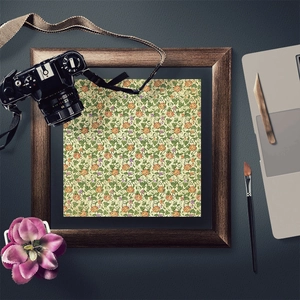 Vintage scrapbook paper set with pumpkin patterns and retro wooden frames for DIY craft decor