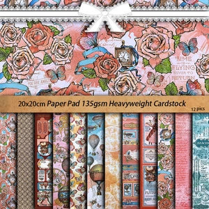 Whimsical Vintage Scrapbook Material Paper Heavyweight Acid-Free Cardstock For DIY Journaling Craft Card Making Retro Paper