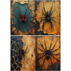 Detailed macro of 3D spider web pattern scrapbooking paper with embossed gothic textures