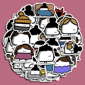 Lot de 40 autocollants de personnages de dessins animés mignons pour le scrapbooking