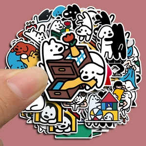 Set di 60 adesivi impermeabili per cani per scrapbooking e decorazione di laptop