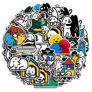 Set di 60 adesivi per cani in cartone per scrapbooking fai-da-te e valigie