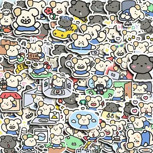 Cute Cartoon Puppy Decorative Stickers For Scrapbooking Journaling DIY Phone Case Decoration Waterproof PVC Animal Decals