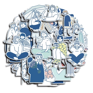 Lot de 50 autocollants de personnages mignons pour scrapbooking et décoration DIY