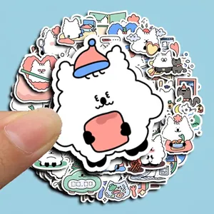 80pcs Cute Korean Style Cartoon Cat Stickers for DIY Planner and Phone Case Deco