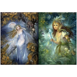 12-pack vintage fantasy angel collage paper for DIY scrapbooking and artistic craft