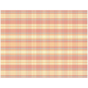 Detailed pattern of pink and orange plaid decorative paper for vintage scrapbooking