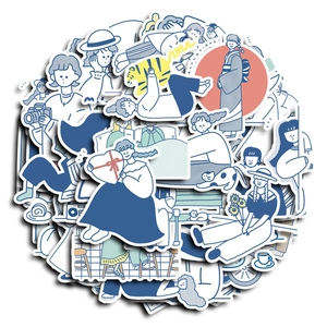 Set di 50 adesivi decorativi in stile salt per scrapbooking e cover di cellulari