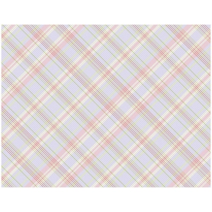 Close-up of pink and purple plaid patterns on vintage scrapbooking paper with dot matrix texture