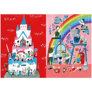 Macro detail of vintage animal illustration scrapbooking paper with whimsical characters